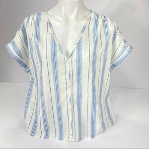 H&M Logg Lagenlook Pullover Striped Blouse